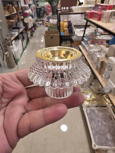 مبخرة كريستال + شمعدان 2في1